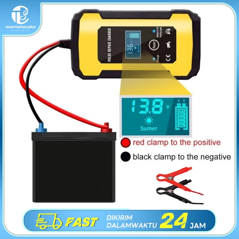 Charger Aki Motor Charger Aki Mobil Intelligent Battery Charger Aki Mobil 12V 6A Charger Aki 12V 6A 