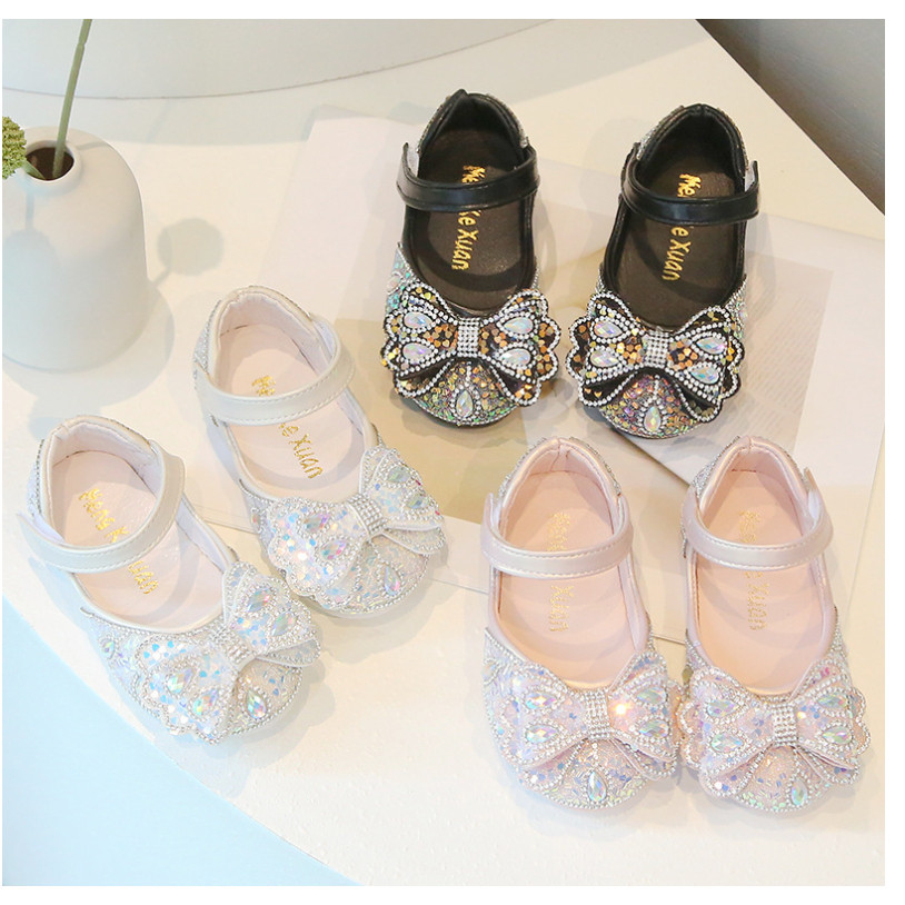 KOKKISHOP  babyfit [size 21-36]MILLO sepatu pesta kaca cinderella anak perempuan mutiara diamond imp
