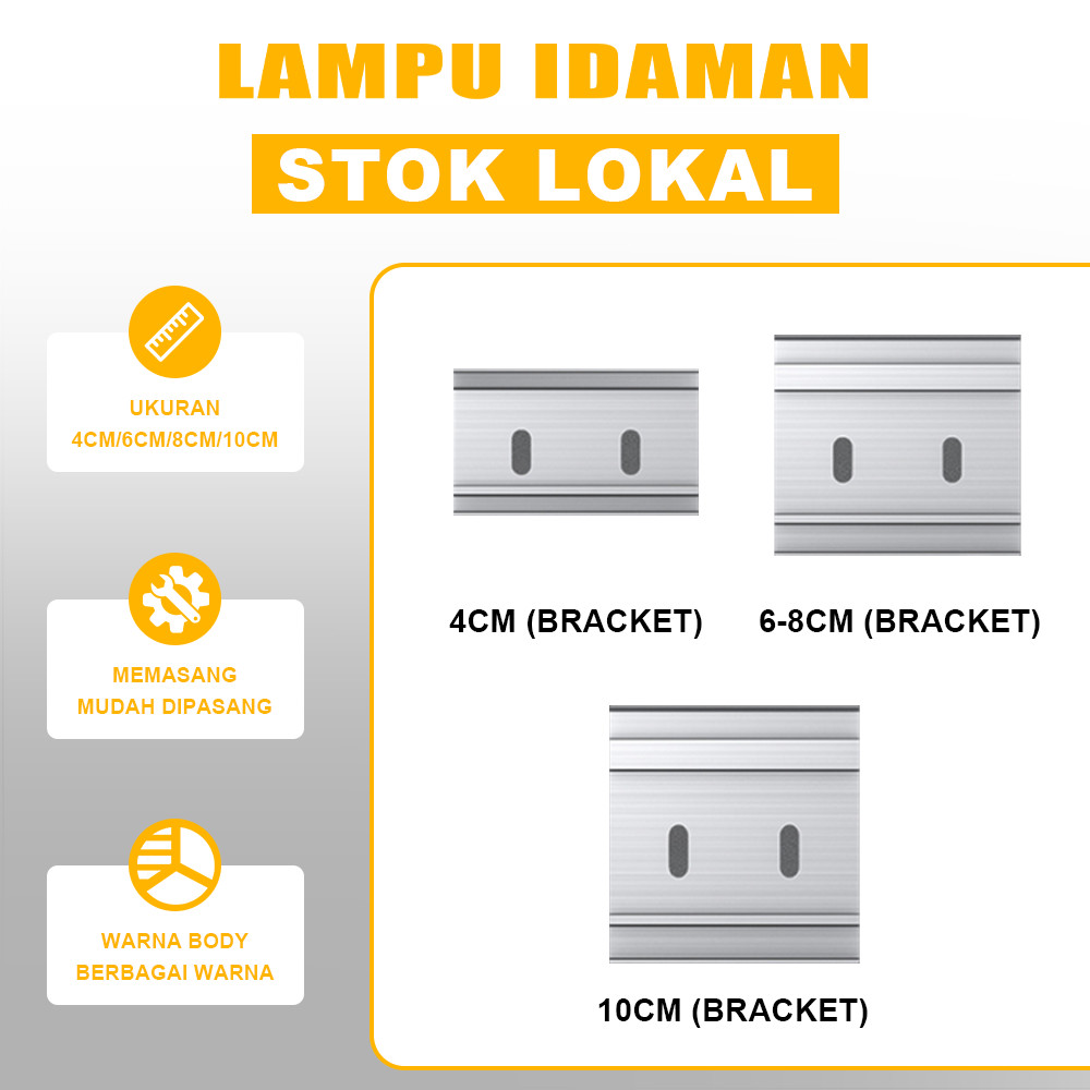 Braket Plint, Braket Skirting Wall, Braket Plint Aluminium untuk Plint Keramik & PVC, Pemasangan Mud