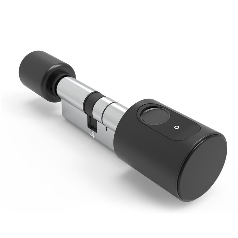 Smart Lock Home Smart Lock Cylinder Compact App Remote Bluetooth Door Lock Black