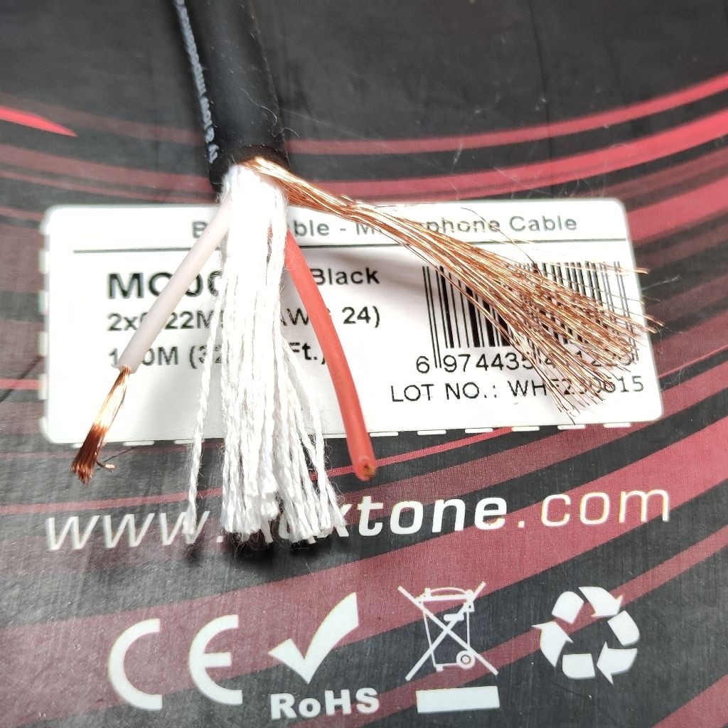 Kabel Microphone Roxtone / Stereo / Kabel Mic Roxtone MC002 MC 002 Per Meter Tembaga Murni / Kabel I