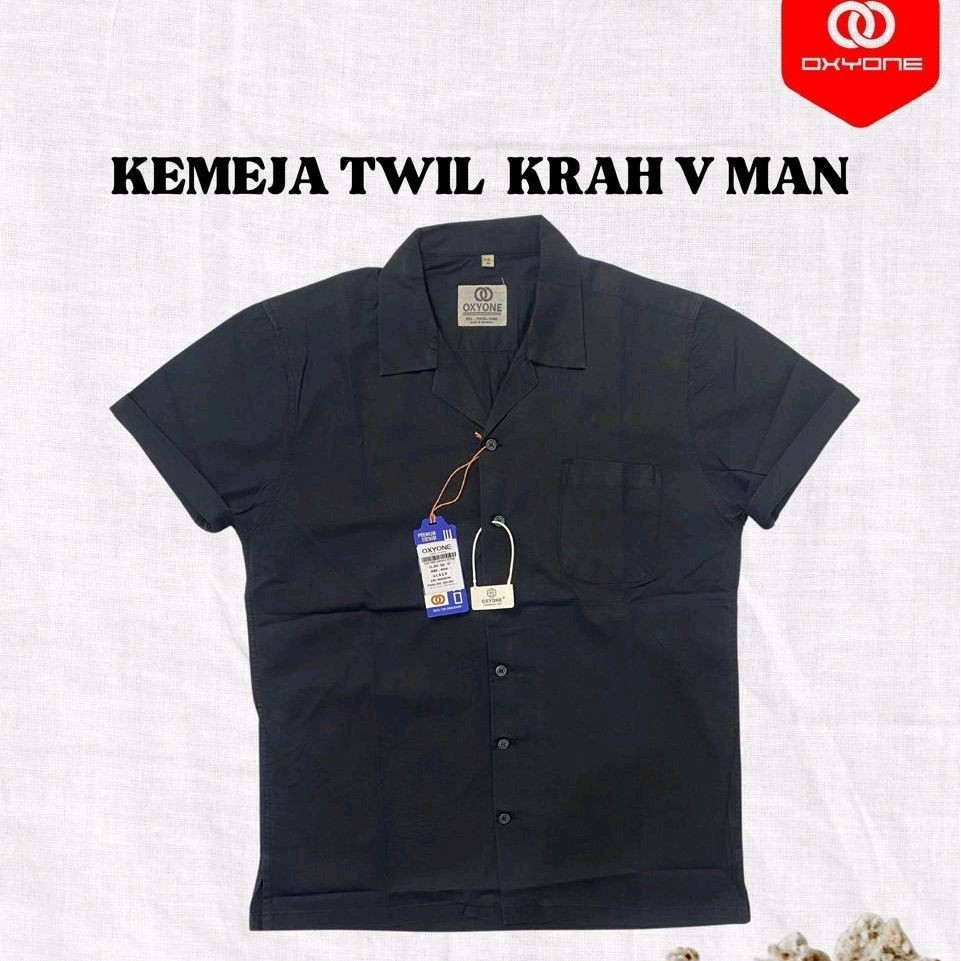 [OXYONE] Baju Kameja Pendek Pria Oxyone Original Twill Premium