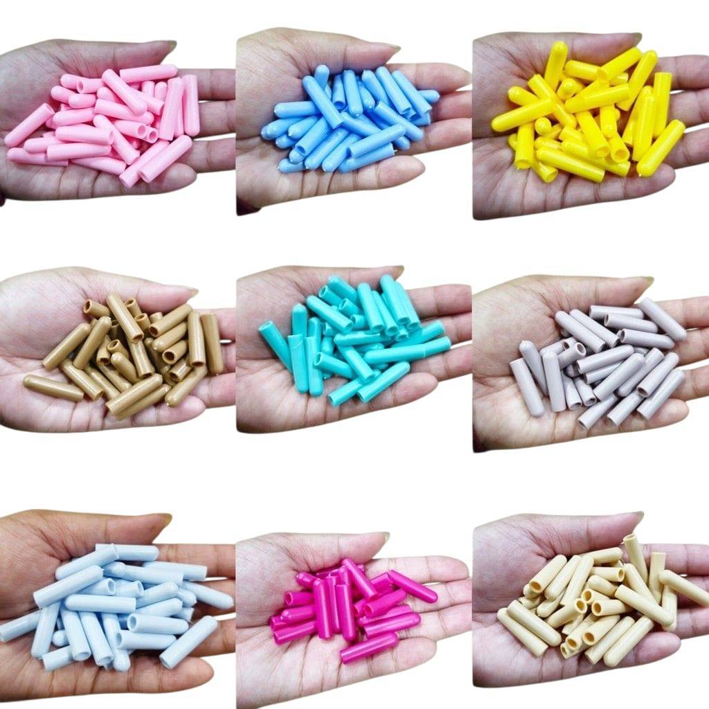 100pcs Penutup Tali Paracord Aglet Plastik Mika