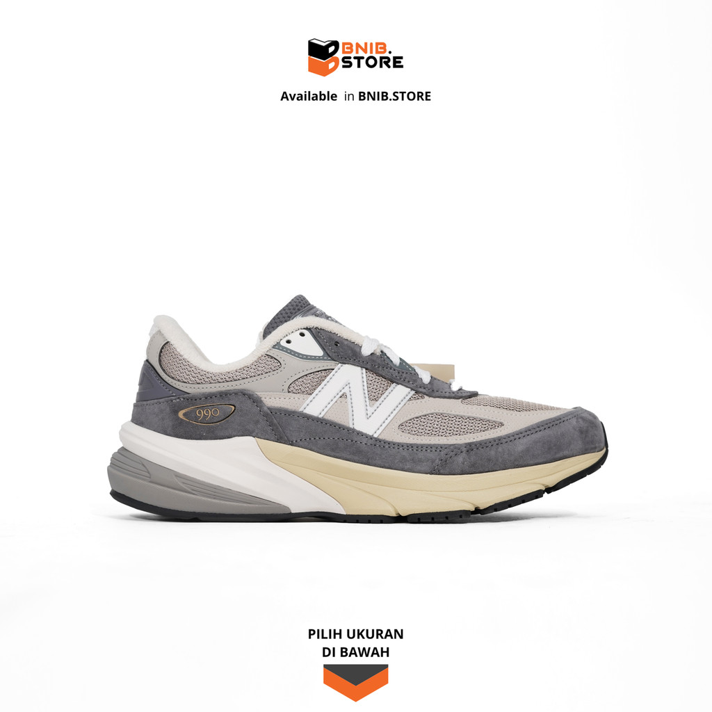 Sneakers Pria NB 990 V6 Made in USA Castlerock Moonrock Original