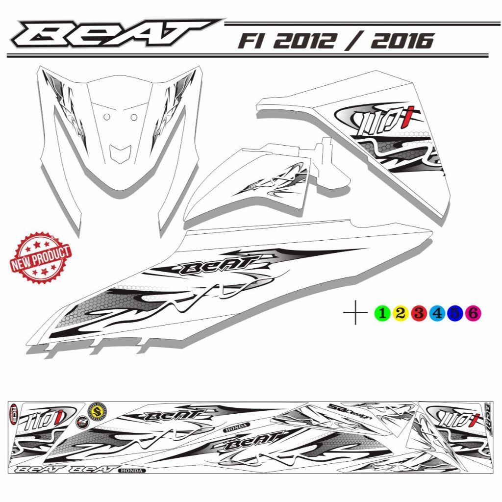 STIKER VARIASI BEAT FI 2015 STRIPING BEAT FI 2014 STRIPING