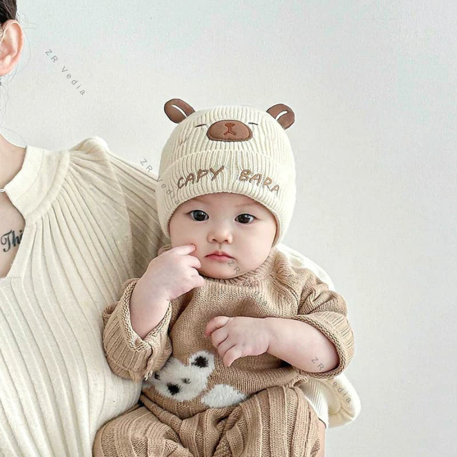 ZR Kupluk Capybara uk Bayi - 5 Tahun / Baby Boy Girl Topi Import Anak Laki Laki Perempuan Rajut Prem