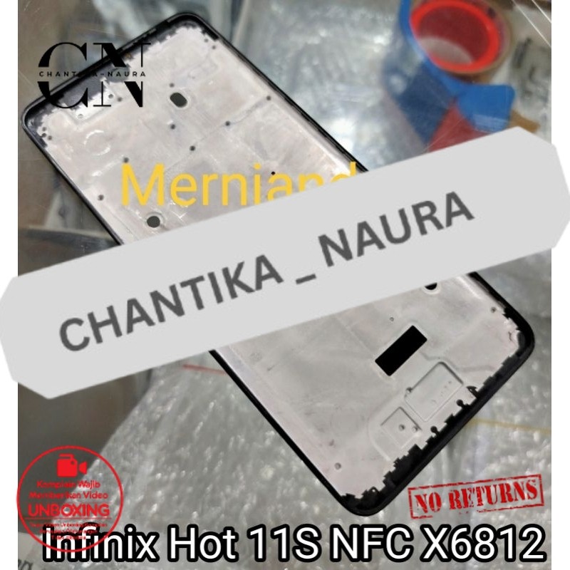 Frame tulang tengah tatakan Lcd Infinix Hot 11S NFC X6812  tulang lcd tatakan mesin