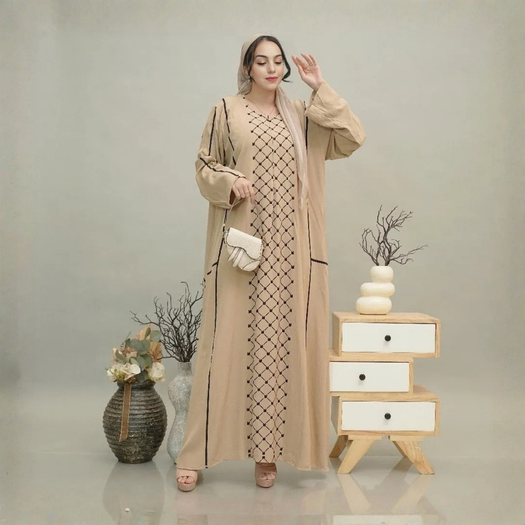 [IVY] Abaya Gamis Mewah Elegan Terbaru 2025 | Gamis Abaya Hitam Putih Mewah Elegan Lebaran 2026