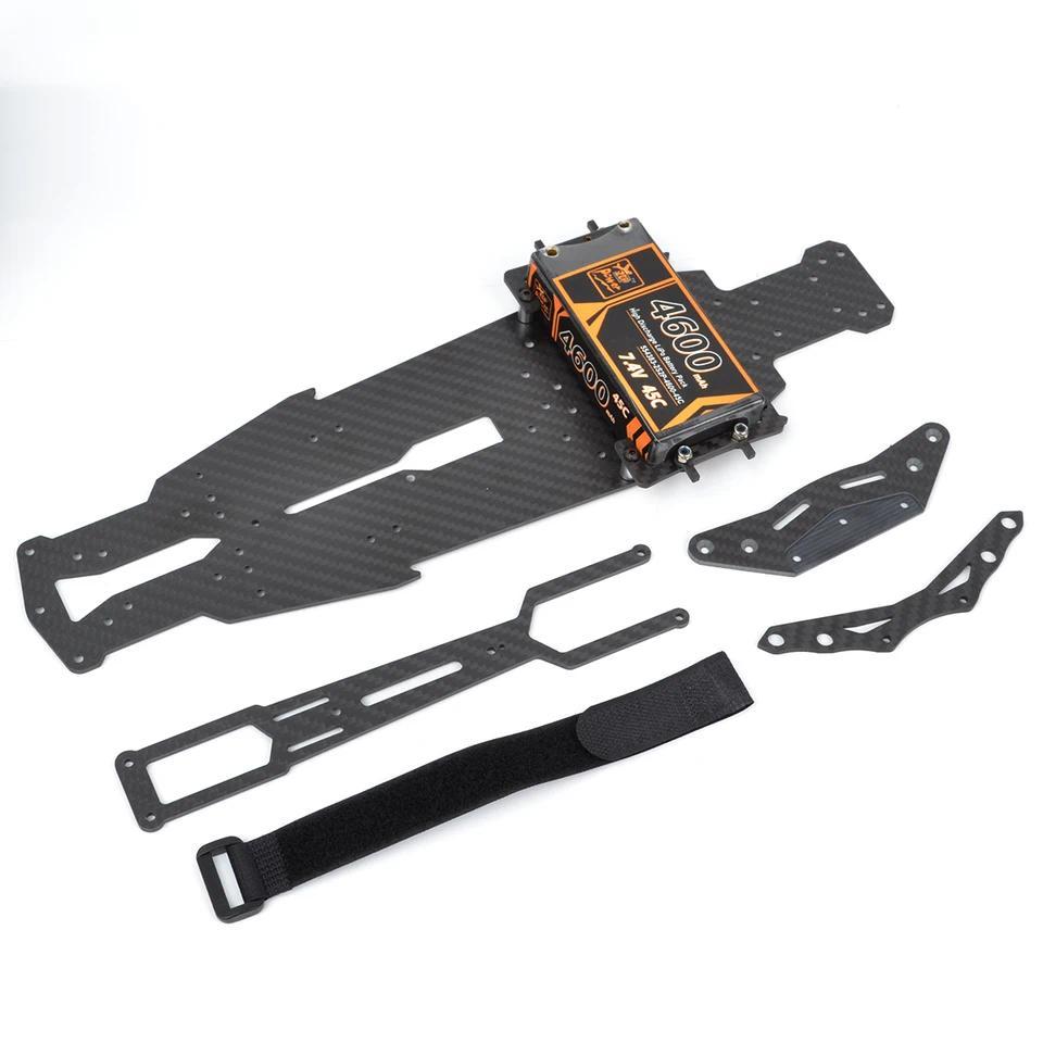 1set Kit Sasis Serat Karbon RC Cocok untuk Yokomo RD20 1/10 RWD Drift Car Suku Cadang Peningkatan