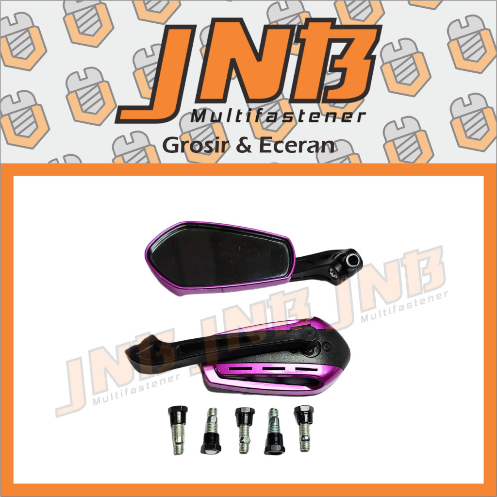 Spion Variasi Universal + Baut + Bosh ZX-2654-2 ( BLACK VIOLET ) Spion Variasi Universal 1 Set Kanan