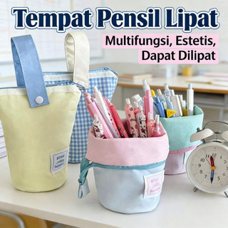 Pen case makeup bag pouch standing pensil tempat / Makeup Bag Pouch Standing Pen Case Tempat Pensil