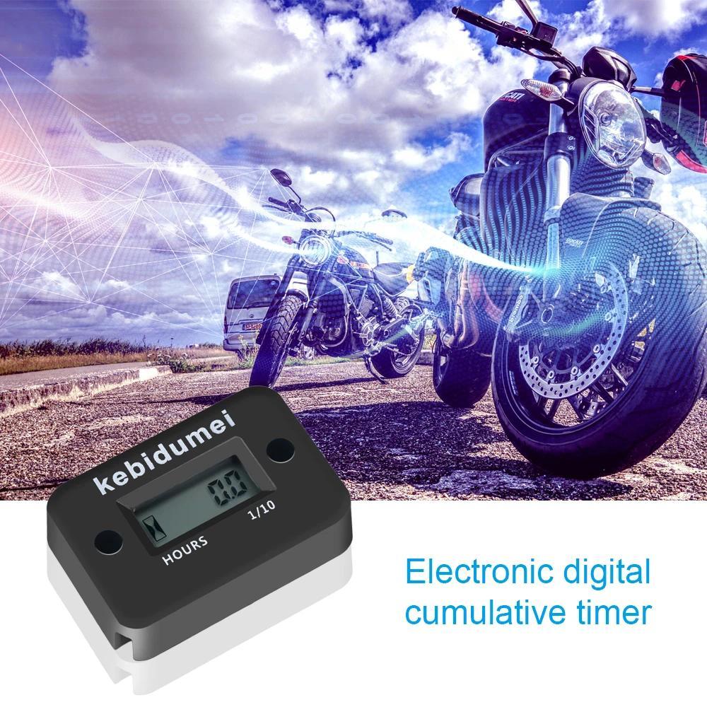 Motorcycle Inductive gital Waterproof Hour Meter inductive tach hour meter gital Accumulator gital W