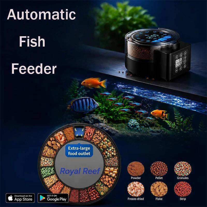 New Jebao Jecod DRF15 DRF20 Automatic Fish Feeder APP Control Smart LCD Timed Quantified Food Dispen