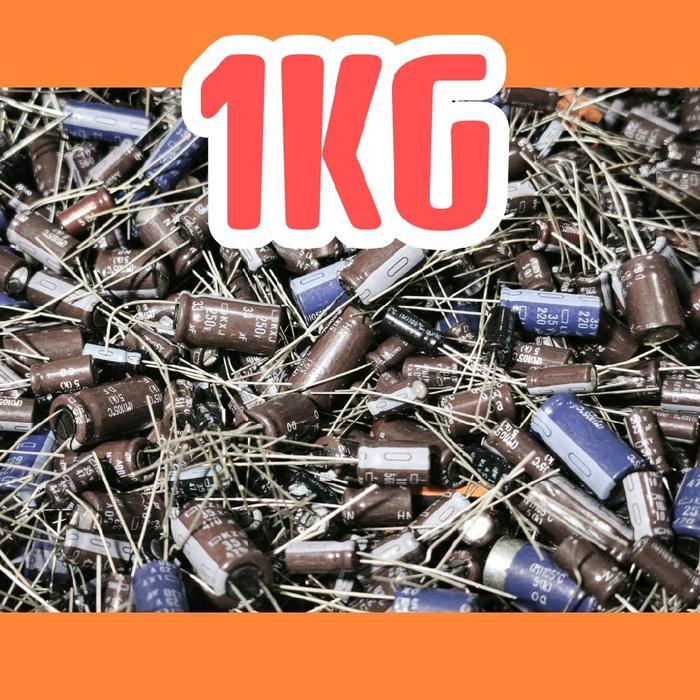 Elko capasitor elco kapasitor ORIGINAL kiloan value RANDOM original - 1KG