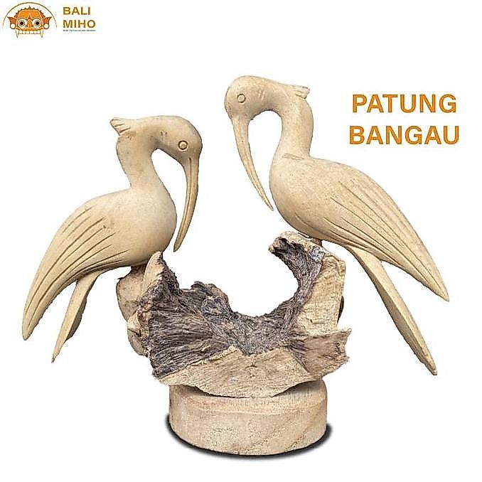 *:*:*:*:*] Patung Burung Bangau Mini Betengger set - Patung Burung - Patung Kayu