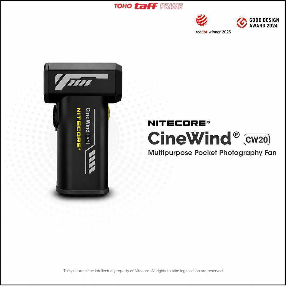 NITECORE Kipas Angin Portable CineWind Photography Fan 98000RPM 100W - CW20