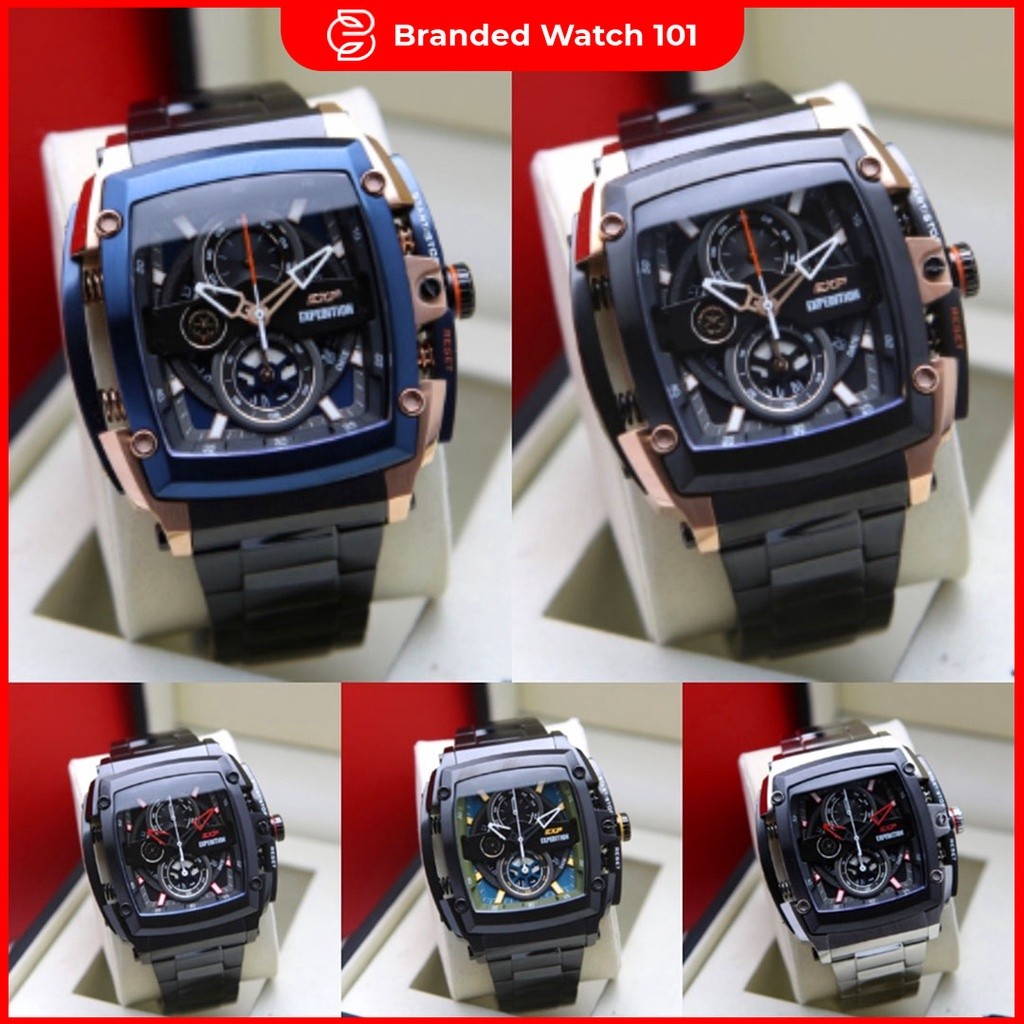 ORIGINAL Jam Tangan Pria Expedition EXP 3008 / EXP3008 / E 3008 / E3008 / 3008 Garansi Resmi 1 Tahun