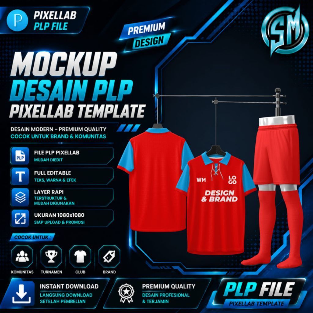Mockup Jersey Kerah Tali - File Pixellab