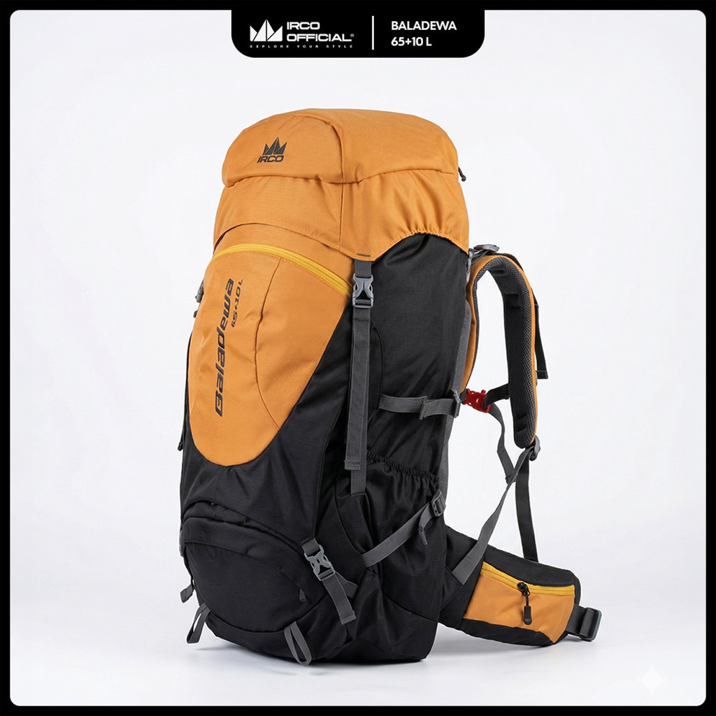Tas Ransel Carrier Gunung Hiking 65 Liter Pria Original - Irco Baladewa