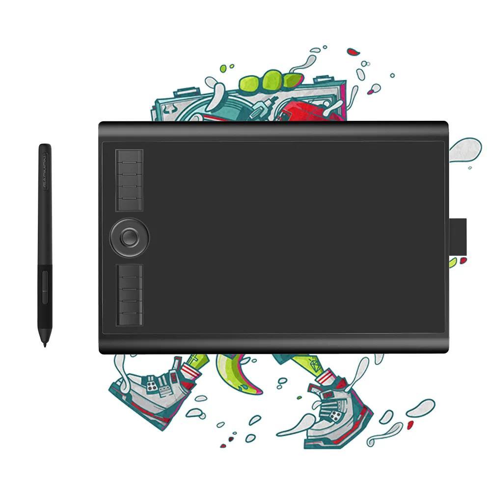 GAOMON M10K PRO Tilt&Radial Graphics Tablet 10x6.25'' Large Pen Drawing Tablet 10 Shortcut Keys Work