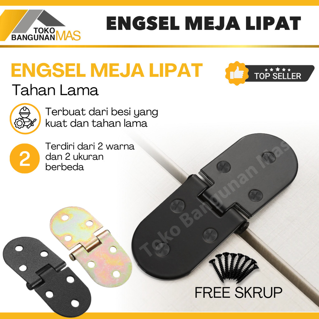 Engsel Meja Lipat Engsel Oval Lipat Engsel Meja Mesin Jahit Plat Lipat  + Baut  270 derajat TERMURAH