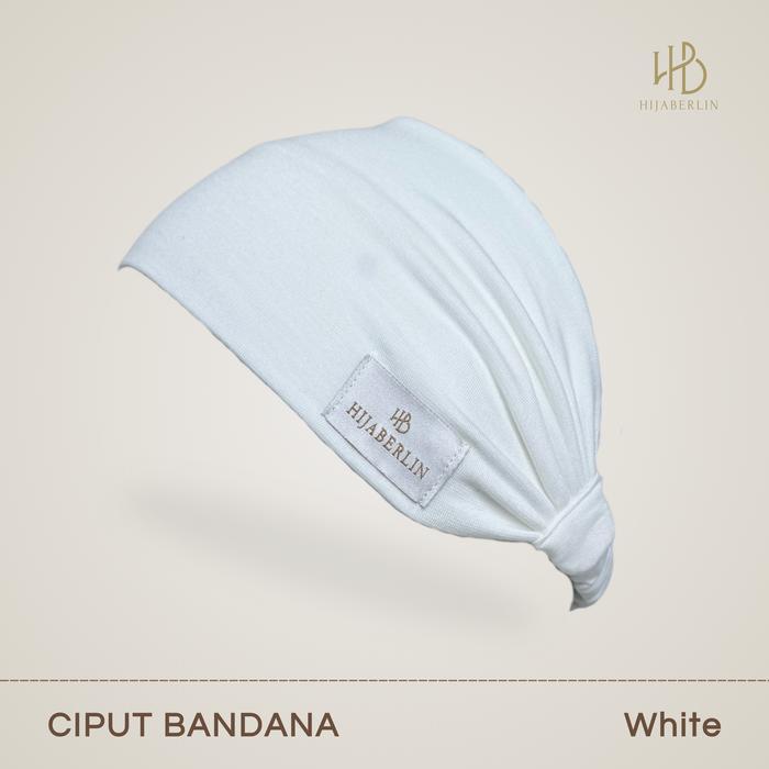 HIJABERLIN - Ciput Bandana Airism Inner Hijab Airism Premium I Aksesoris Hijab Haji & Umroh Set - Wh