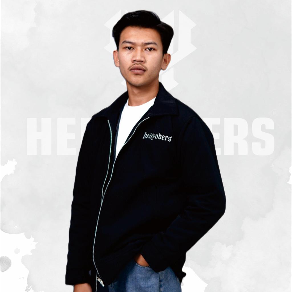 Heliyoders Work Jacket Enjoy The Mind unisex Diamond Dakron Black