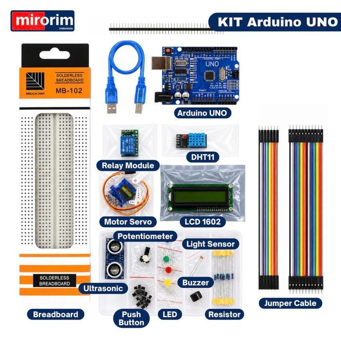 Kit Arduino UNO MEGA R3 Starter Kit Lengkap + LCD + Sensor + Servo Paket Belajar Arduino Pemula - Ki