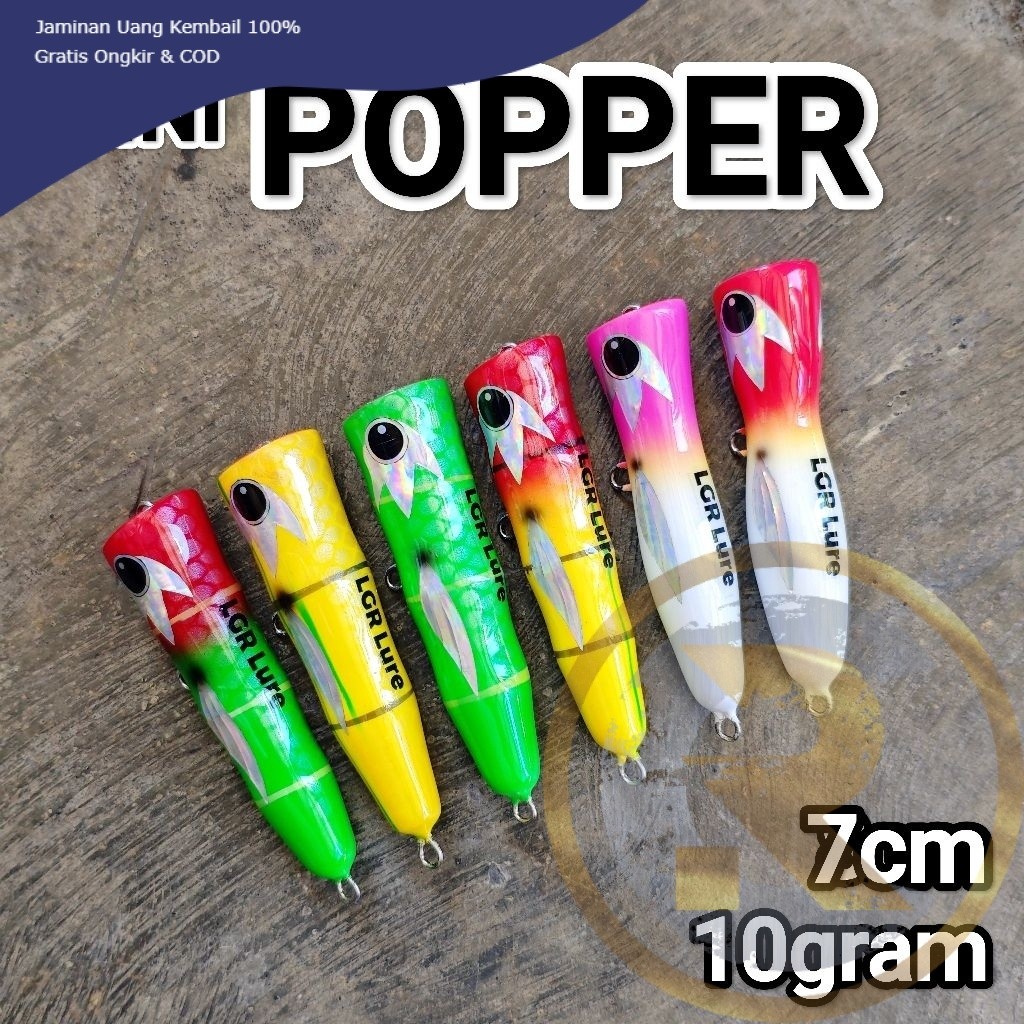 RC umpan MINI POPPER HANDMADE bahan kayu 10gram