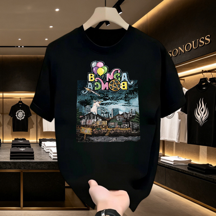 Kaos Distro Pria T-shirt Vintage Grafis Musik Psychedelic Retro, Kaos Band T-shirt Unisex Gaya Ameri