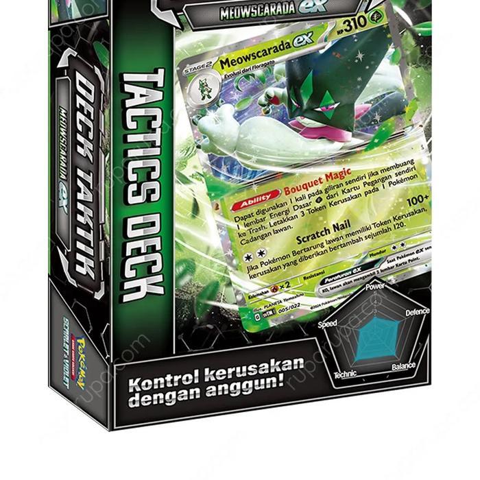 Promo Kartu Pokemon TCG - Deck Taktik Meowscarada ex svTM - Starter Deck Pokemon Game Kartu Koleksi 