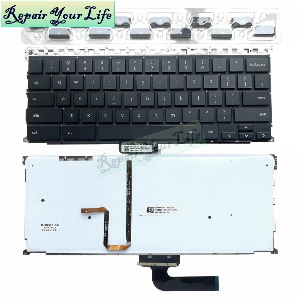 US Backlit Keyboard for Google, Chromebook PIXEL12.9" CB001 English Keyboard GPN-68000110 PK130QH1Z0