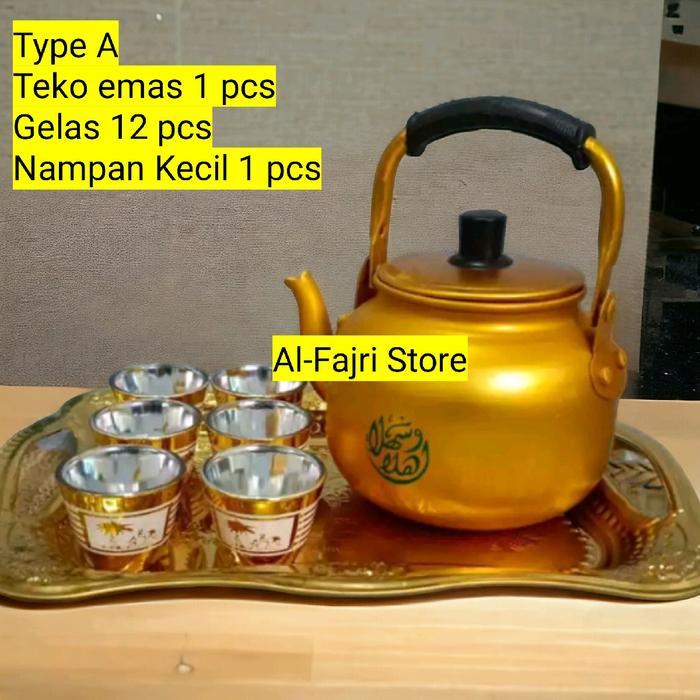 Promo teko set arab mewah umroh haji Teko 1 Set Emas Umroh dan Haji Teko Emas Teko Arab Teko Umroh T
