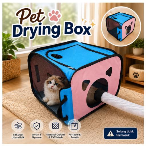 Box Pengering Hewan Pet Drying Box Multifungsi Bulu Kucing - T125