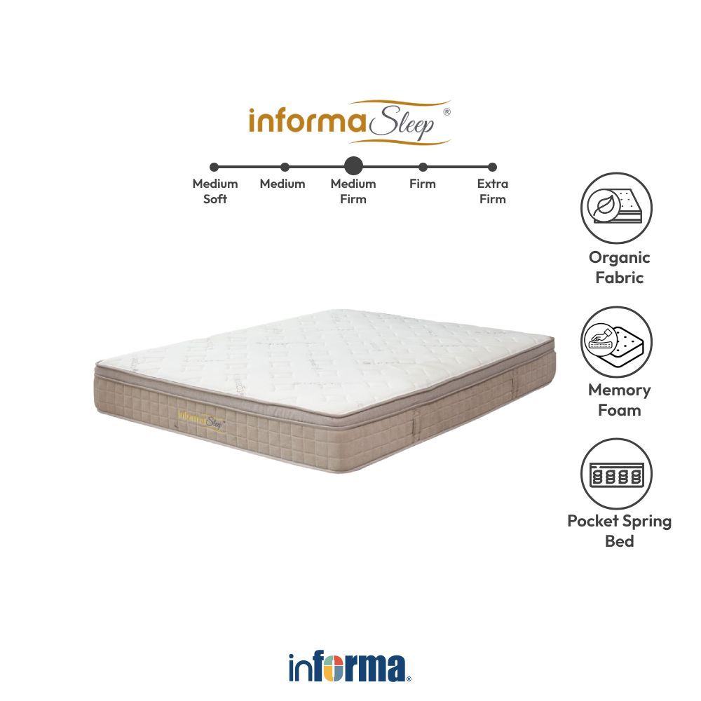 Informa Sleep Kasur Organic Pocket Springbed In Box Springbed Mattress Kasur Pegas Saku Spring Mattr