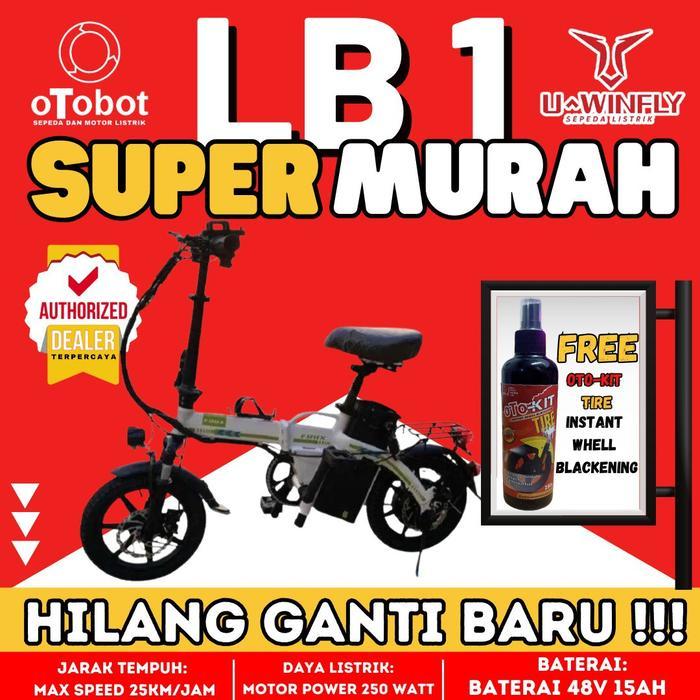 Sepeda Listrik lipat UWinfly LB 1 Garansi Resmi - Putih
