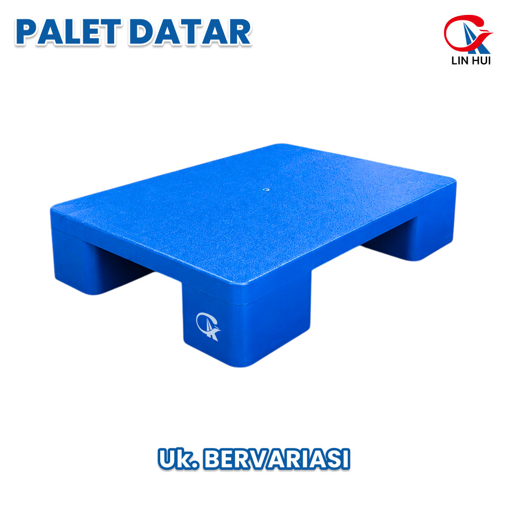 LIN HUI Pallet Plastik Tipe Datar Bahan HDPE Logistik