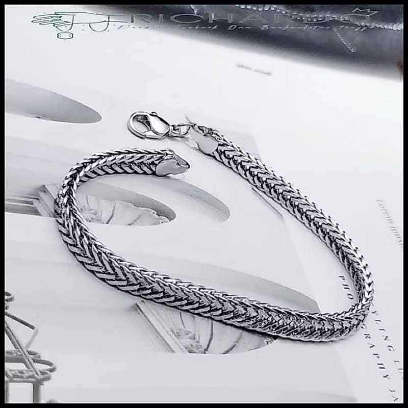 gelang titanium pria wanita model sisik naga ukir 100% ORIGINAL