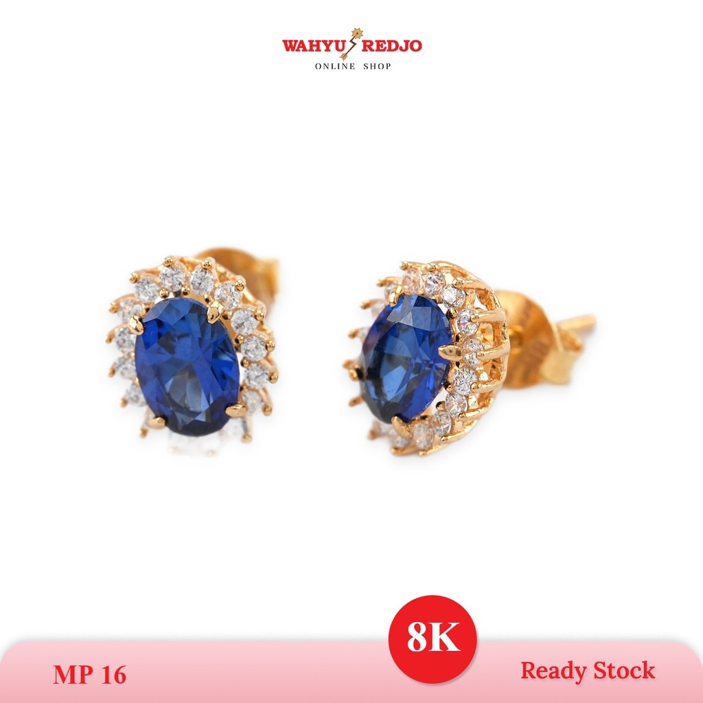 WAHYU REDJO - ANTING EMAS 8K MODEL TUSUK MATA BIRU AYU (PMR)