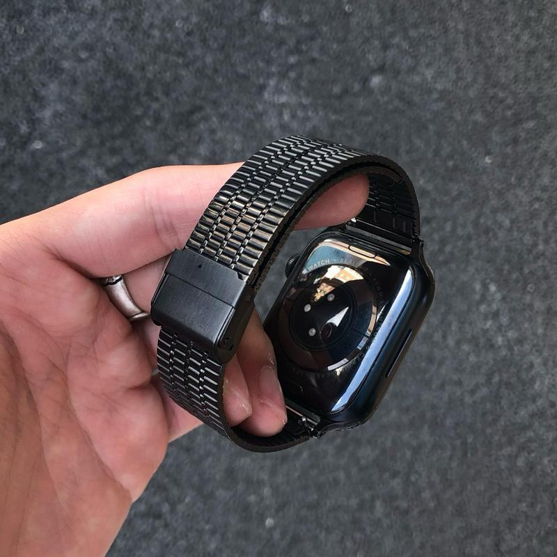 Milanese Glossy Trilinear Strap Stainless Steel untuk jam tangan apple watch series 1 2 3 4 5 6 7 8 