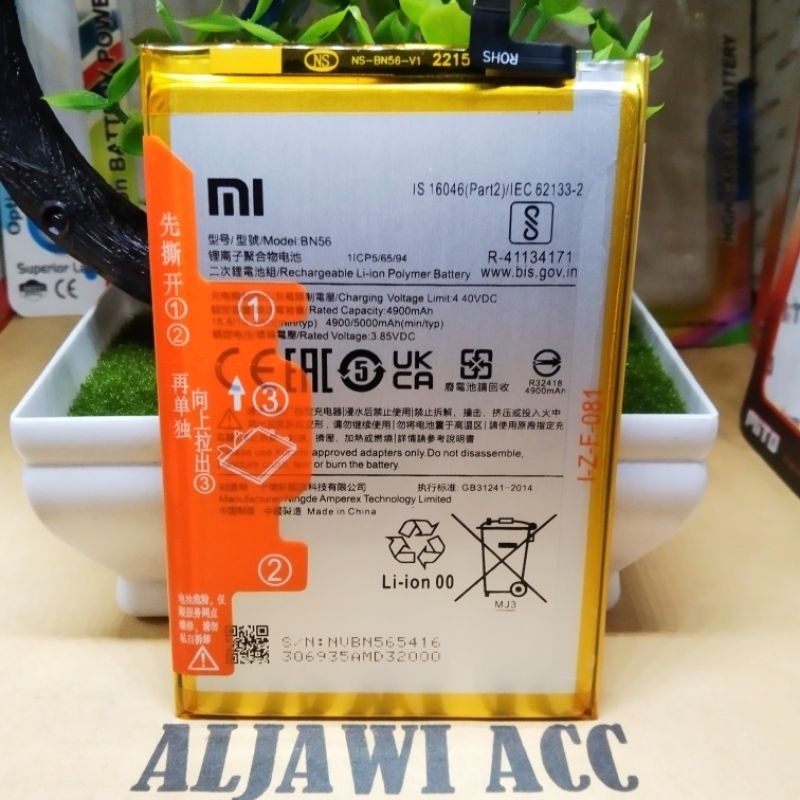 BATERAI BATRE XIAOMI XIOMI REDMI 9A / REDMI 9C BN56 BN-56 ORIGINAL BATTERY HP