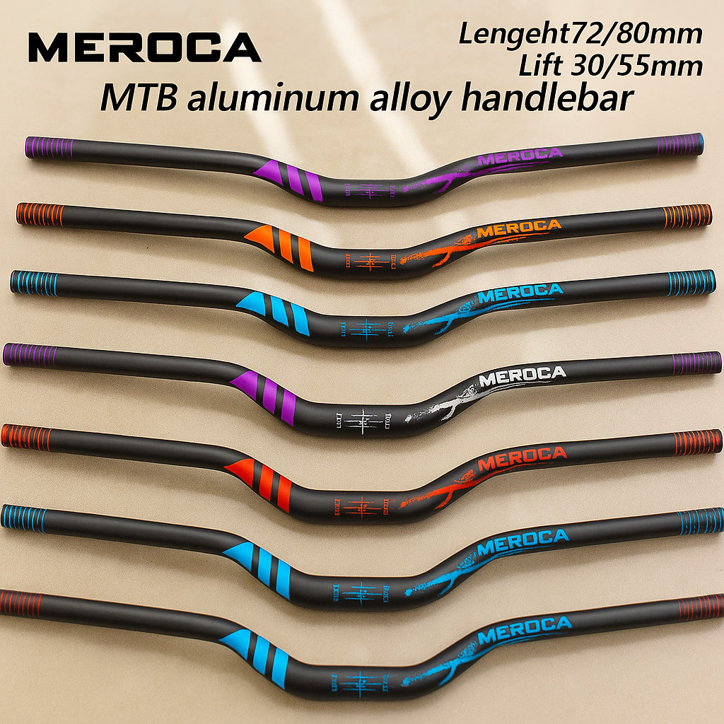 Meroca Stang Handlebar Sepeda High tinggi Rise 30mm 55mm 31.8 x 720 780 mm Alloy | Riser Bar Posisi 