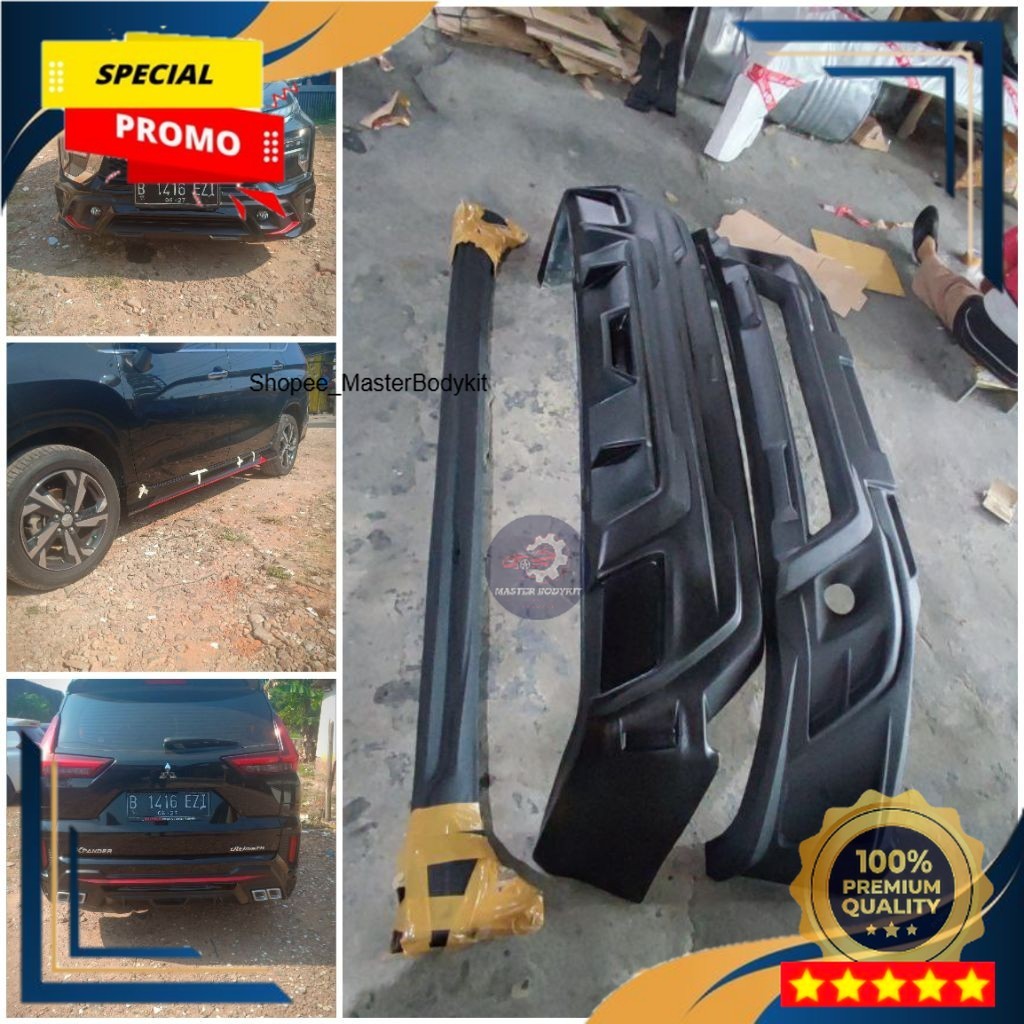(Ready Stok) bodykit mitsubishi xpander refines 2022 2023 2024 2025 body kit expander (Poksi hitam d