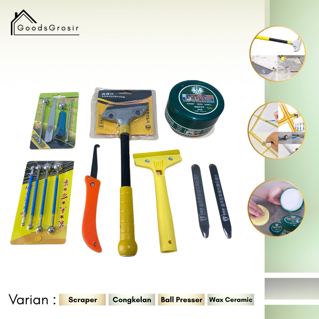Goods Tools Set Kit Alat Perata Aplikasi Epoxy Tile Grout Resin Nat | Applicator Tools Set