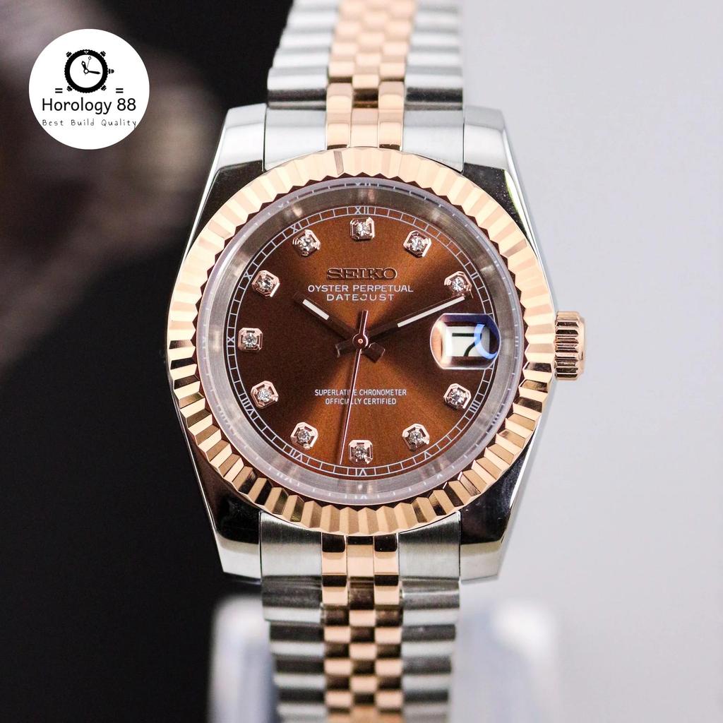 Seiko Datejust Choco Diamond NH35 Automatic Limited