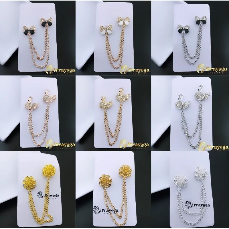 RBY - Bros Kebaya Kenari Jurai | Bros Bali | Bros Bunga | Bros Pin Rantai Jas Cewek/Cowok