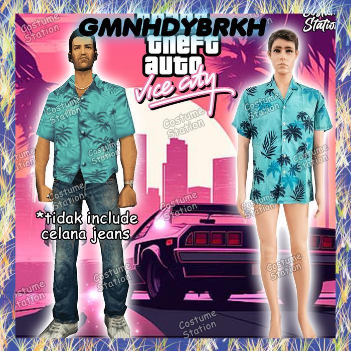 Kostum Tommy Vercetti / Costume Baju Game GTA Vice City cowo dewasa - XXL