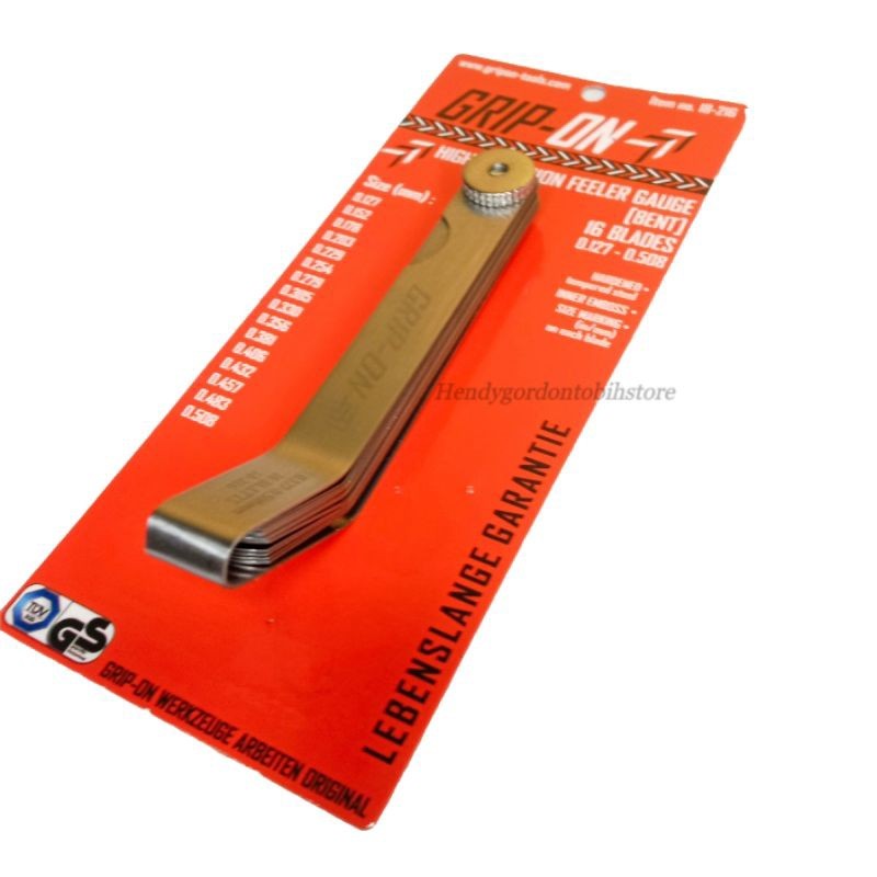 Grip on Feeler Gauge Alat ukur stel klep model bengkok fuller grip on Original
