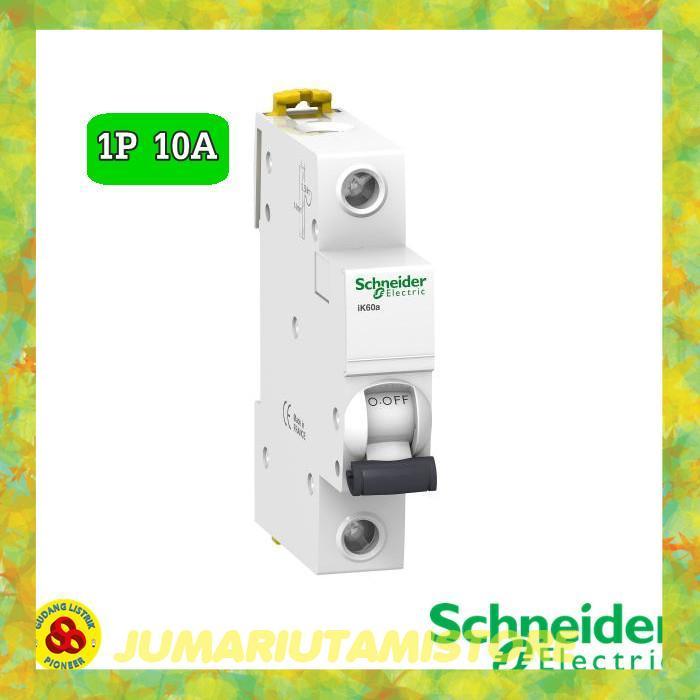 Schneider MCB 1P 10A Acti9 iK60A A9K14110 4,5kA MCB 1 Phase 10 Amp