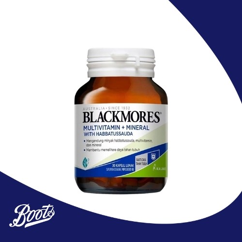 Blackmores Multivitamin + Mineral With Habbatussauda 30 Kapsul Lunak